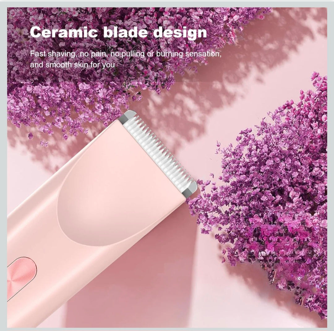 CheckSimple 2025 New Bikini Trimmer for Women,Dermave Bikini Shaver,2-in-1 Electric Razors for Women(Pink)